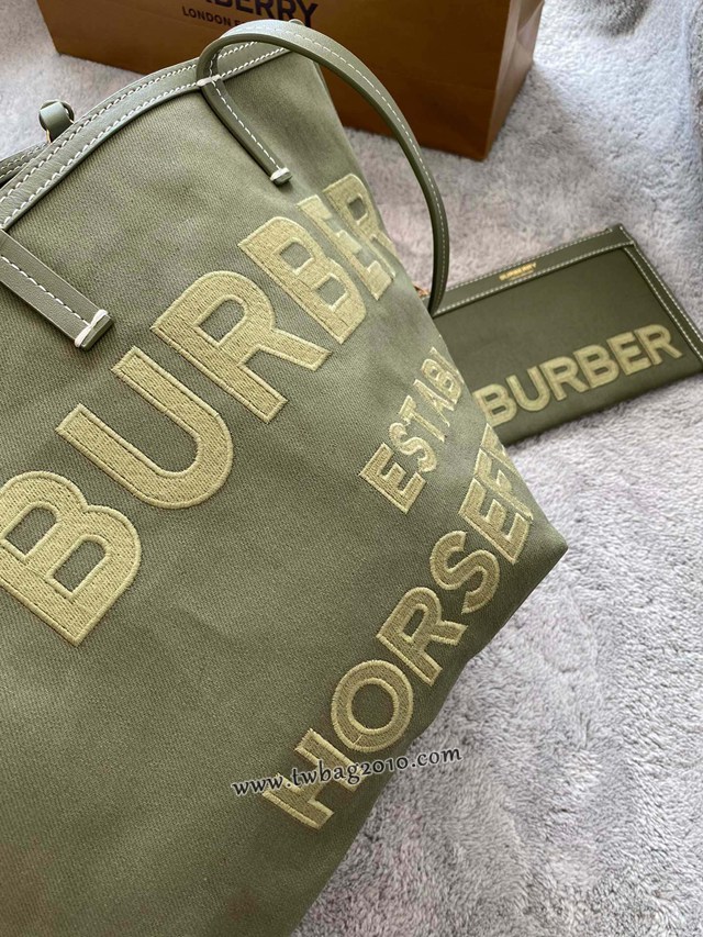 Burberry專門店新款沙灘托特包 巴寶莉帆布購物袋手提包 yxb1136